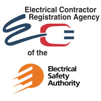 electrical contractor and safety logo